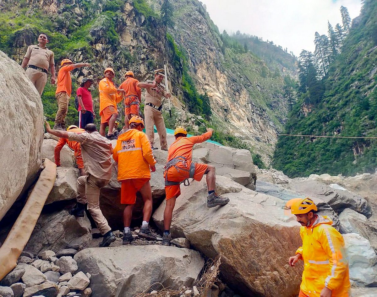 PTI : Search and rescue operation underway to find the missing people following a cloudburst on Thursday, in Rampur area of Shimla district, Friday, Aug. 2, 2024 | representation image |